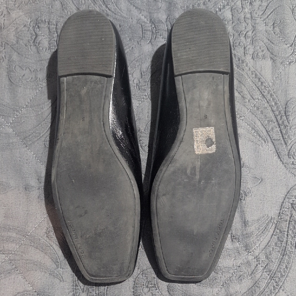 Tory Burch Black Leather Loafers - Picture 2 of 3
